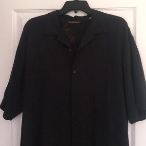 Black Tommy Bahama 100% silk shirt